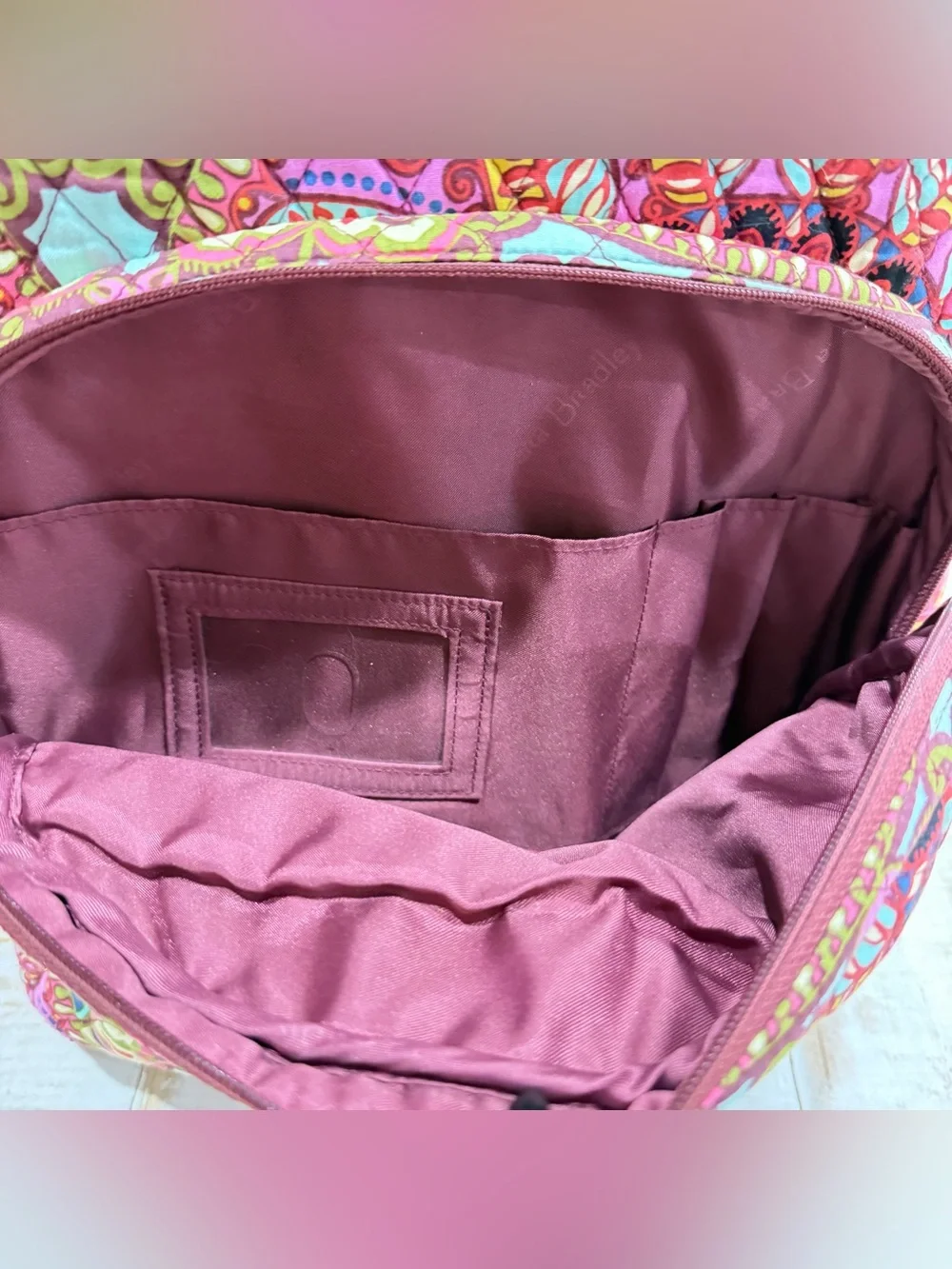 VERA BRADLEY Essential Large Backpack in Resort Medallion Retired Bohemian Pink